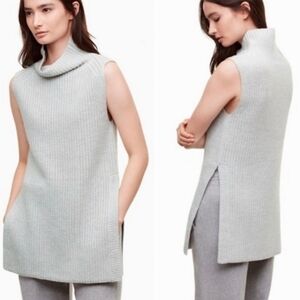 Wilfred Durandal Light Gray Sleeveless Turtleneck Sweater